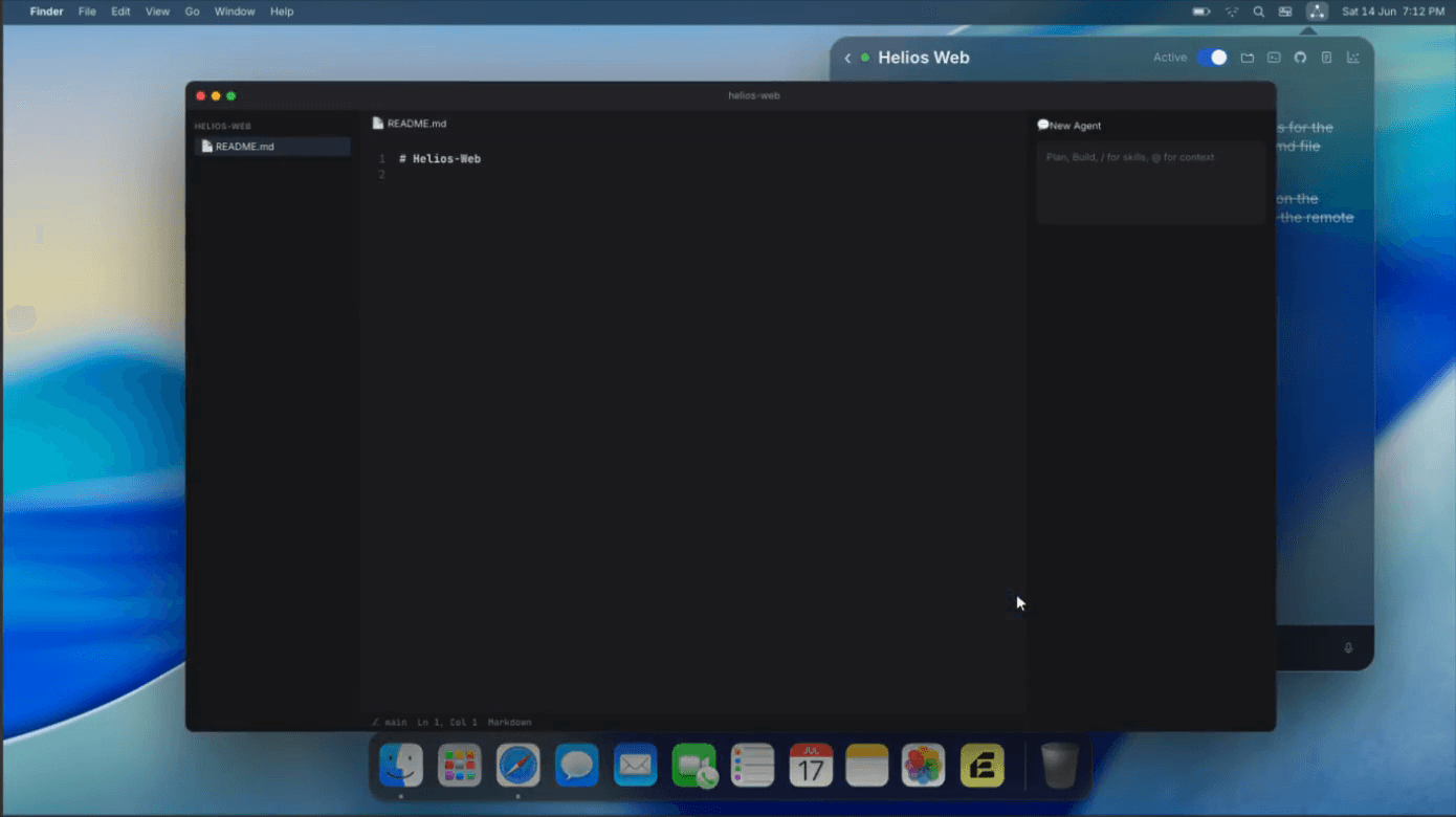 Clicking the editor icon in Trace opens the linked project folder directly in the Cursor editor
